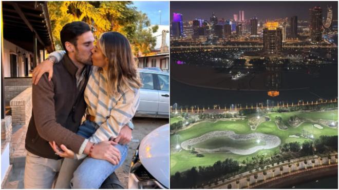 Sergio Rico y Alba Silva y su nueva vida en Qatar (Fotos: redes sociales)