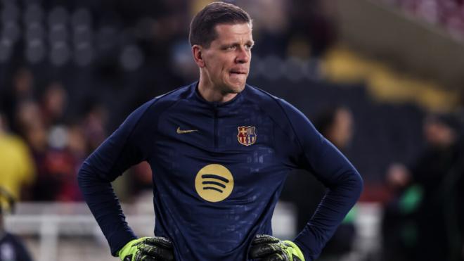 Szczesny con el Barcelona (Europa Press)