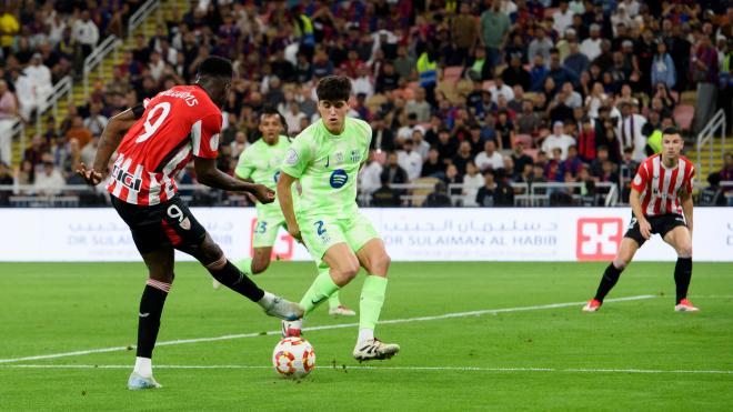 Iñaki Williams, en la semifinal de la Supercopa frente al Barça (Foto: Athletic Club).