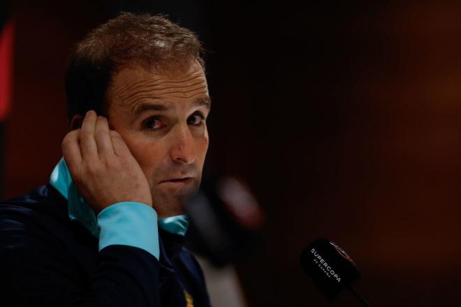 Jagoba Arrasate, en rueda de prensa en la previa del Real Madrid-Mallorca (Foto: EFE).