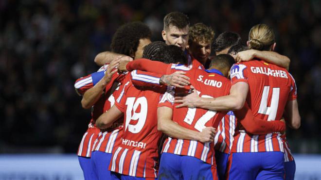 El Atlético de Madrid celebra un gol contra el Marbella (Cordon Press)