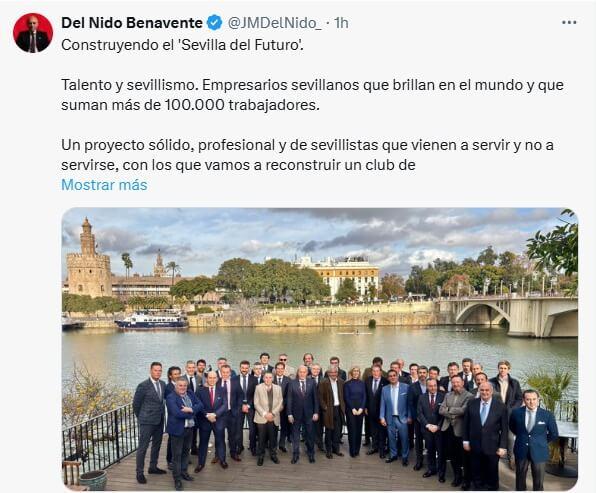 El post de Del Nido Benavente en X.