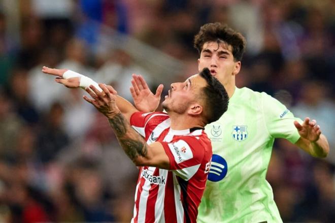 Berenguer y Cubarsí, en la semifinal de la Supercopa Athletic-Barça (Foto: RFEF).