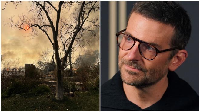 Bradley Cooper, uno de los famosos afectados por los incendios en Los Ángeles (Fotos: EFE y Europa