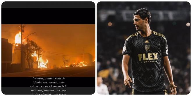 Carlos Vela y su familia han perdido su casa en el incendio de Los Ángeles.