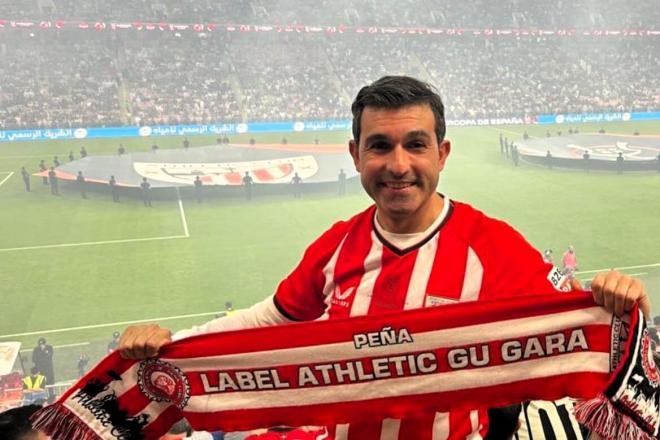 Julen García, conocido seguidor del Athletic Club por todo el mundo.