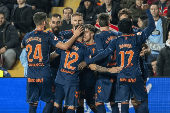 Celebración del gol del Celta (Foto: LaLiga).