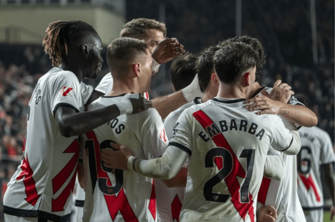 Celebración de el gol de Jorge de Frutos (Foto: LaLiga).