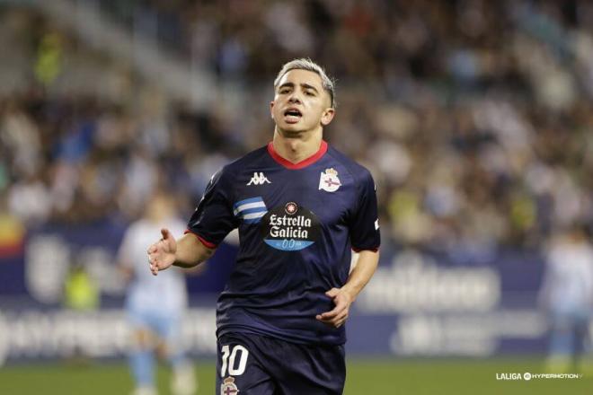 Yeremay, en un partido con el Deportivo de la Coruña (Foto: LALIGA).