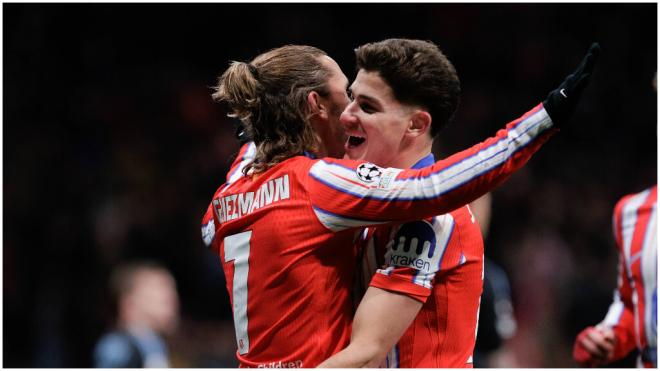 Antoine Griezmann y Julián Álvarez. (Foto: Cordon Press)