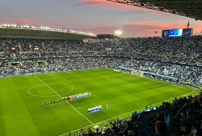 La Rosaleda, cerca del lleno en el Málaga - Dépor. (Foto: A. Fuentes)