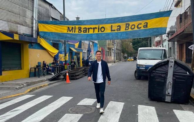 Ander Herrera en el barrio de La Boca. (Foto: Perfil oficial de Ander Herrera en Instagram)