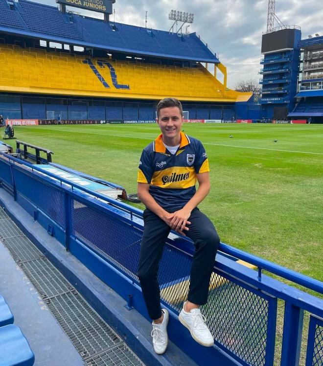 Ander Herrera en La Bombonera. (Foto: Perfil oficial de Ander Herrera en Instagram)