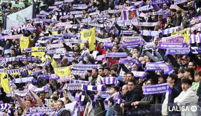 Afición del Real Valladolid ante el Betis.