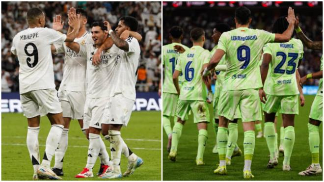 El Real Madrid y el FC Barcelona enfrentados en la final de la Supercopa de España. (Foto: Cordon Press)