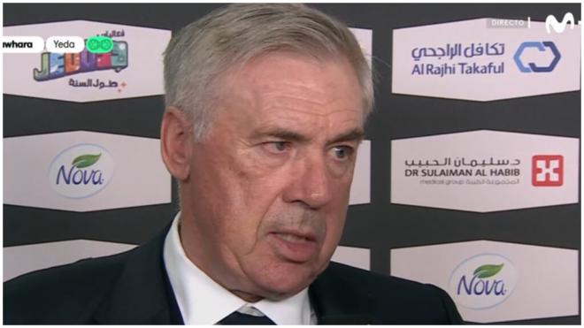 Carlo Ancelotti criticó el trabajo defensivo de sus futbolistas (Movistar+).