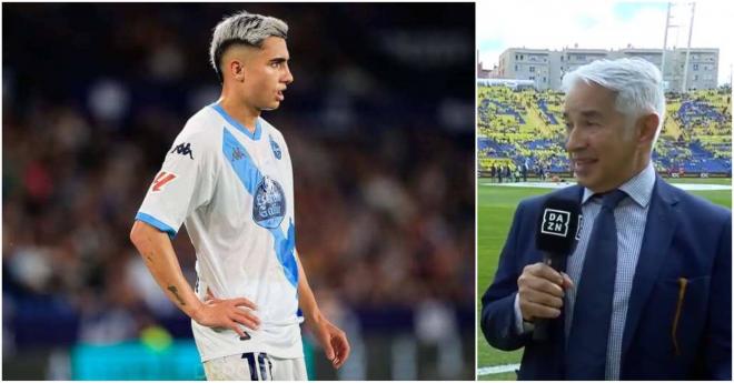 Yeremay Hernández y Patricio Viñayo. (Fotos: LALIGA y DAZN)