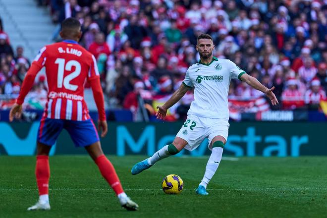 Domingos Duarte, en un partido con el Getafe (Foto: Cordon Press).