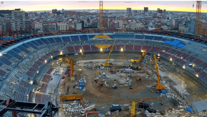 Así avanzan las obras del Camp Nou.