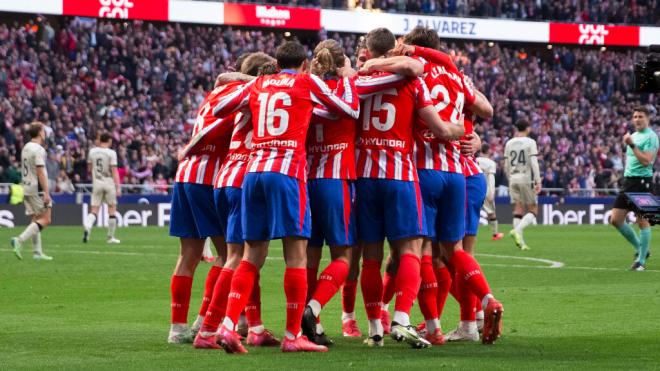 El Atlético de Madrid celebra un gol en el Metropolitano (Cordon Press)