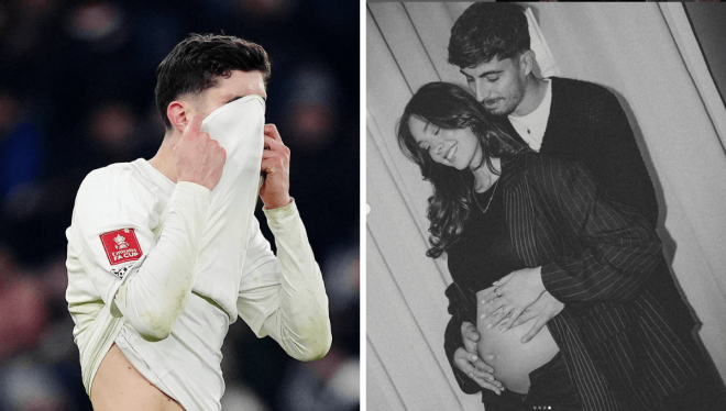 Kai Havertz, junto a su pareja.