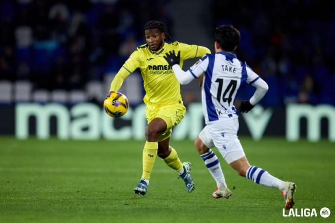 Take Kubo, en un lance del Real Sociedad-Villarreal (Foto: LaLiga).