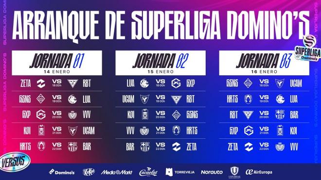 Las tres primeras jornadas de la Superliga LoL en el arranque de 2025.