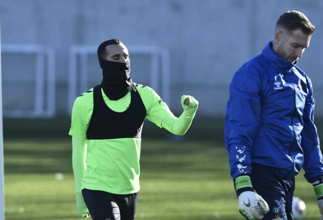 Juanmi, en el entrenamiento (Foto: Kiko Hurtado)