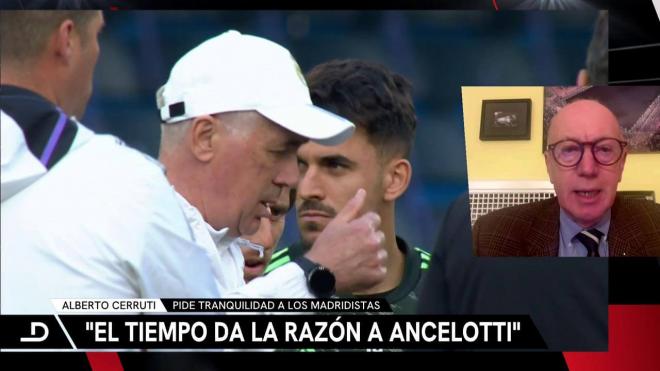 Alberto Cerrutti defendiendo a Carlo Ancelotti (ElDesmarque)