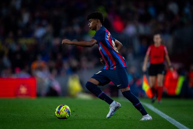 Lamine Yamal, en su debut (FC Barcelona)