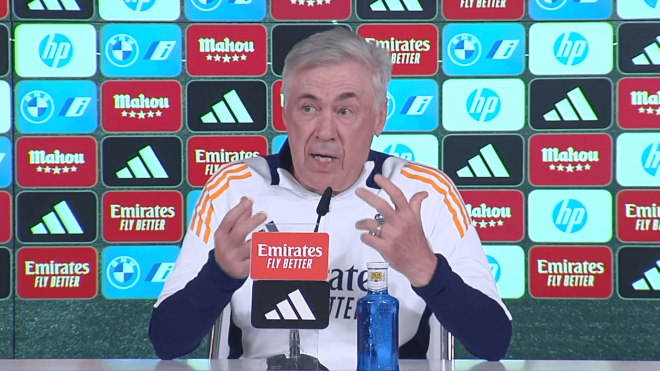 Carlo Ancelotti, en rueda de prensa