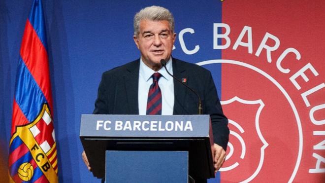 Joan Laporta, en rueda de prensa (FCB)