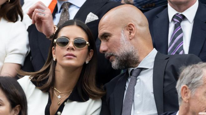 María Guardiola y Pep en un partido de Wimbledon (Cordon Press)