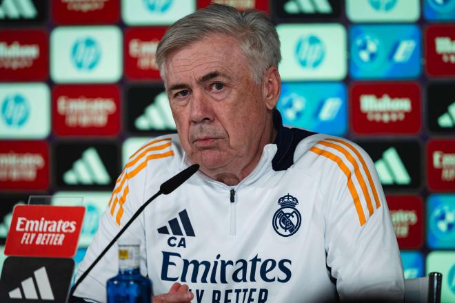 Carlo Ancelotti en rueda de prensa (Cordon Press)