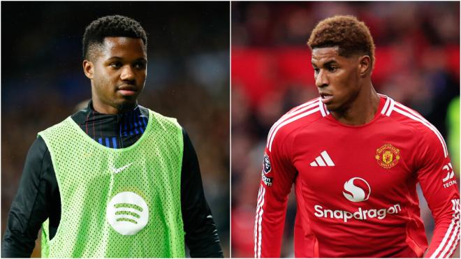 Fotomontaje de Ansu Fati (izquierda) y Marcus Rashford (derecha) (Fuente: Europa Press)