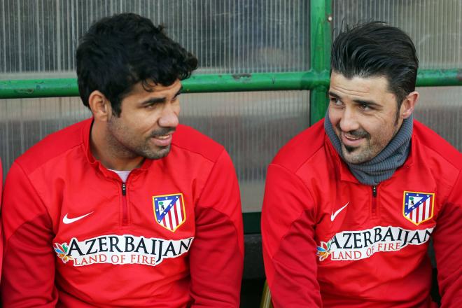 Diego Costa y David Villa en el Atlético de Madrid (Cordon Press)