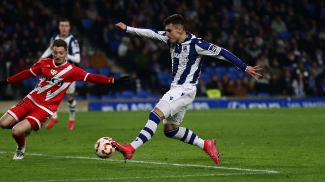 Ander Barrenetxea ante el Rayo Vallecano. (Foto: Real Sociedad)