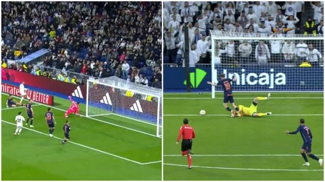 La acción del gol de Mbappé y el penalti que reclama el Celta (Captura retransmisión 'RTVE')