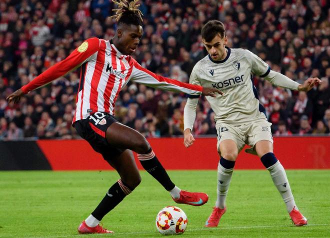 Nico Williams, en acción en la Copa ante el CA Osasuna en San Mamés (Foto: Athletic Club).