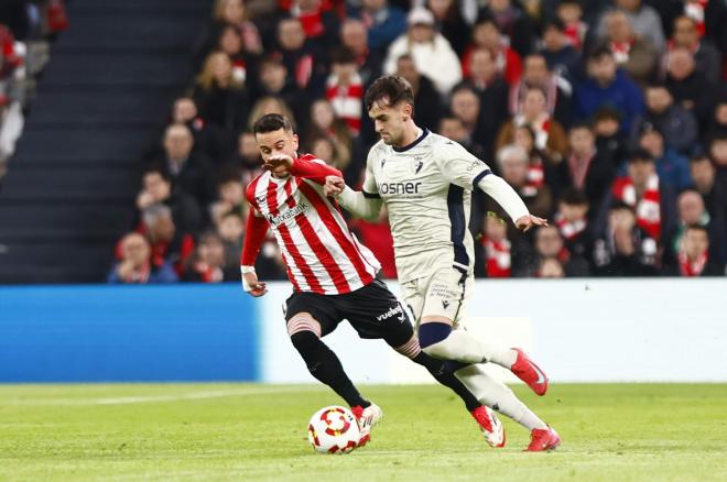 Berenguer y Oroz, en el duelo de Copa ante Osasuna en San Mamés (Foto: Athletic Club).