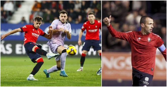 Patxi Puñal e imágenes del Osasuna-Athletic. (Fotos: LALIGA)