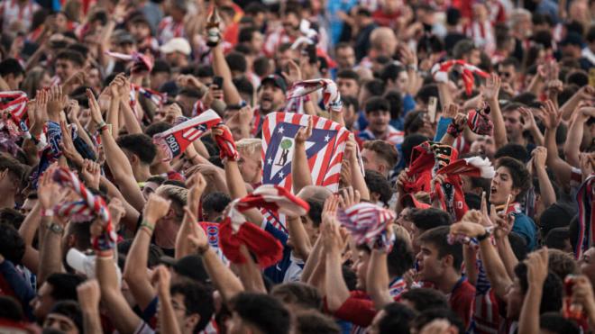 Aficionados del Atlético de Madrid (Fuente: Europa Press)