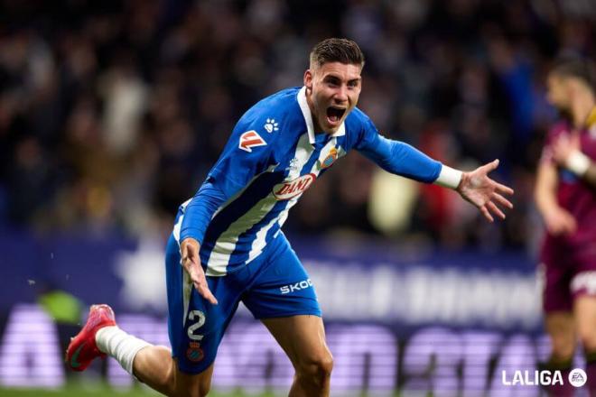 Celebración de Roberto Fernández. (Foto: LALIGA)