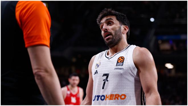 Facundo Campazzo durante el partido frente al Olympiacos. (Foto: Europa Press)