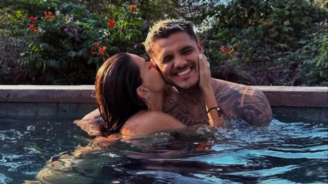 Mauro Icardi y la China Suárez en redes (Instagram: @mauroicardi)