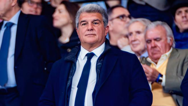 Joan Laporta, en un partido del FC Barcelona (Cordon Press)