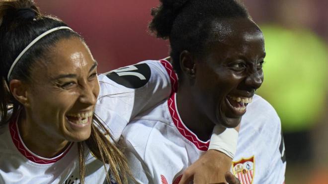 Fatou Kanteh, celebrando un tanto (Foto: Liga F).