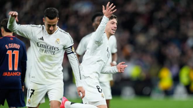 Fede Valverde celebra su gol contra el Celta de Vigo (Europa Press)