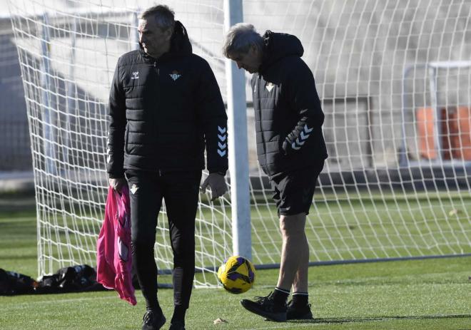 Manuel Pellegrini, en la sesión del viernes (Foto: Kiko Hurtado).