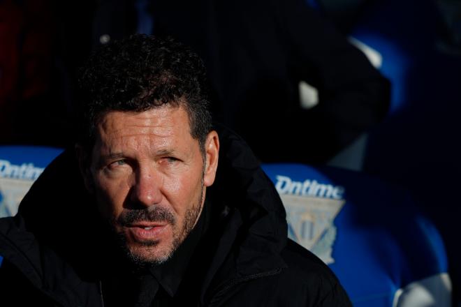 Diego Pablo Simeone en el CD Leganés - Atlético (Foto: EFE)